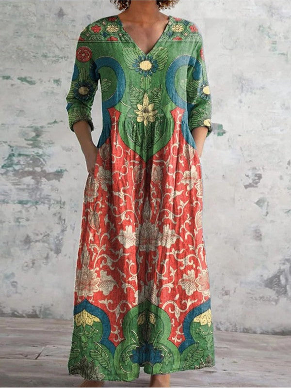 Celeste – Vintage Bloom Maxi Dress