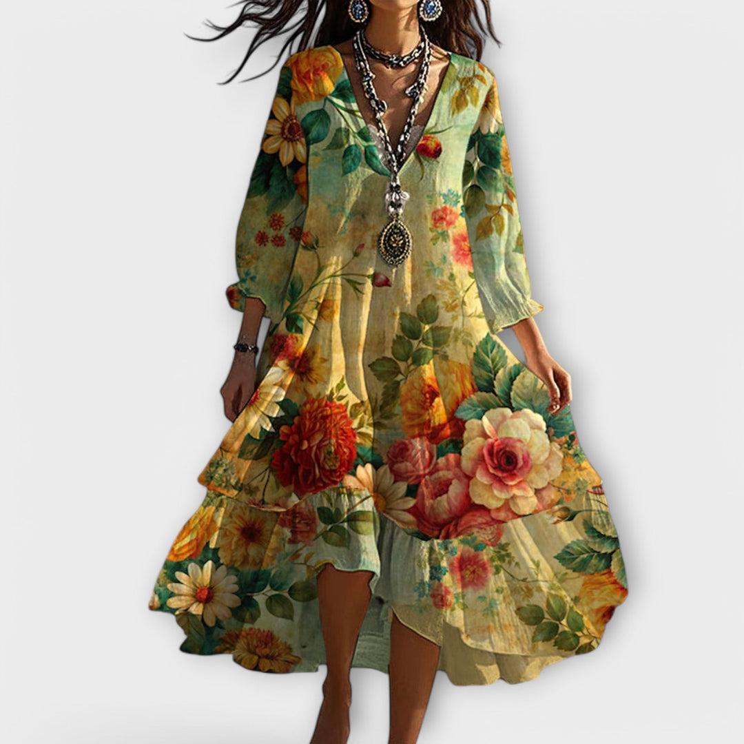 Gemma – Boho Floral Maxi Dress