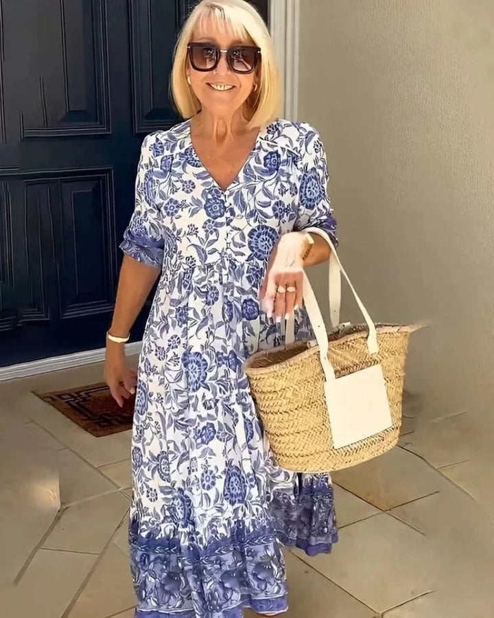 Sophie – Breezy Blue Floral Dress