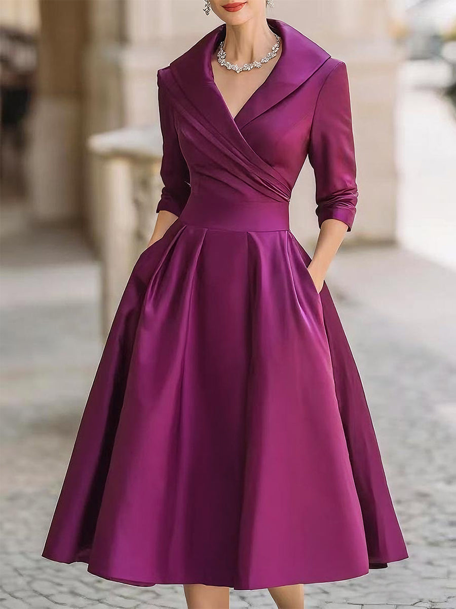 Lina – Satin Midi Dress