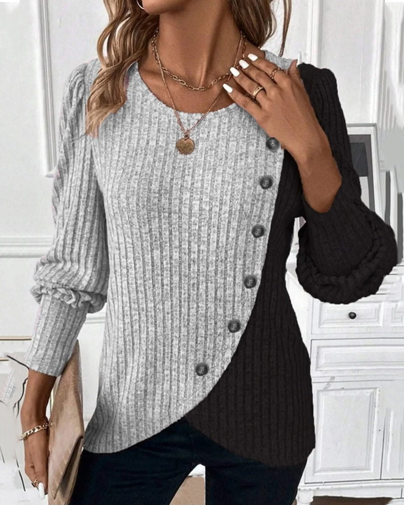 Amelia - The Colour-Block Casual Top