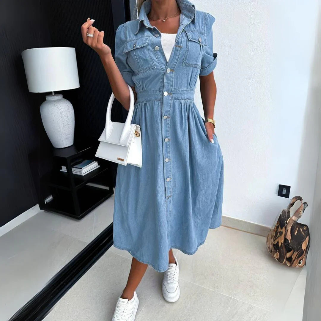 Joanna – Softly Elegant Midi Dress