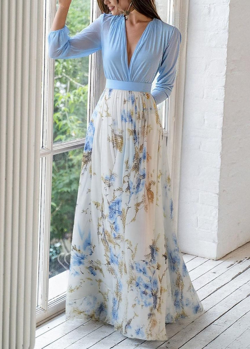 Natalie – V-Neck Floral Day Dress