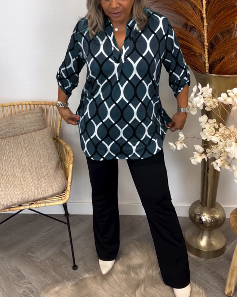 Janny – Long Sleeve Everyday Blouse
