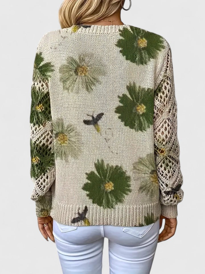 Aurélie – Floral Knit Sweater