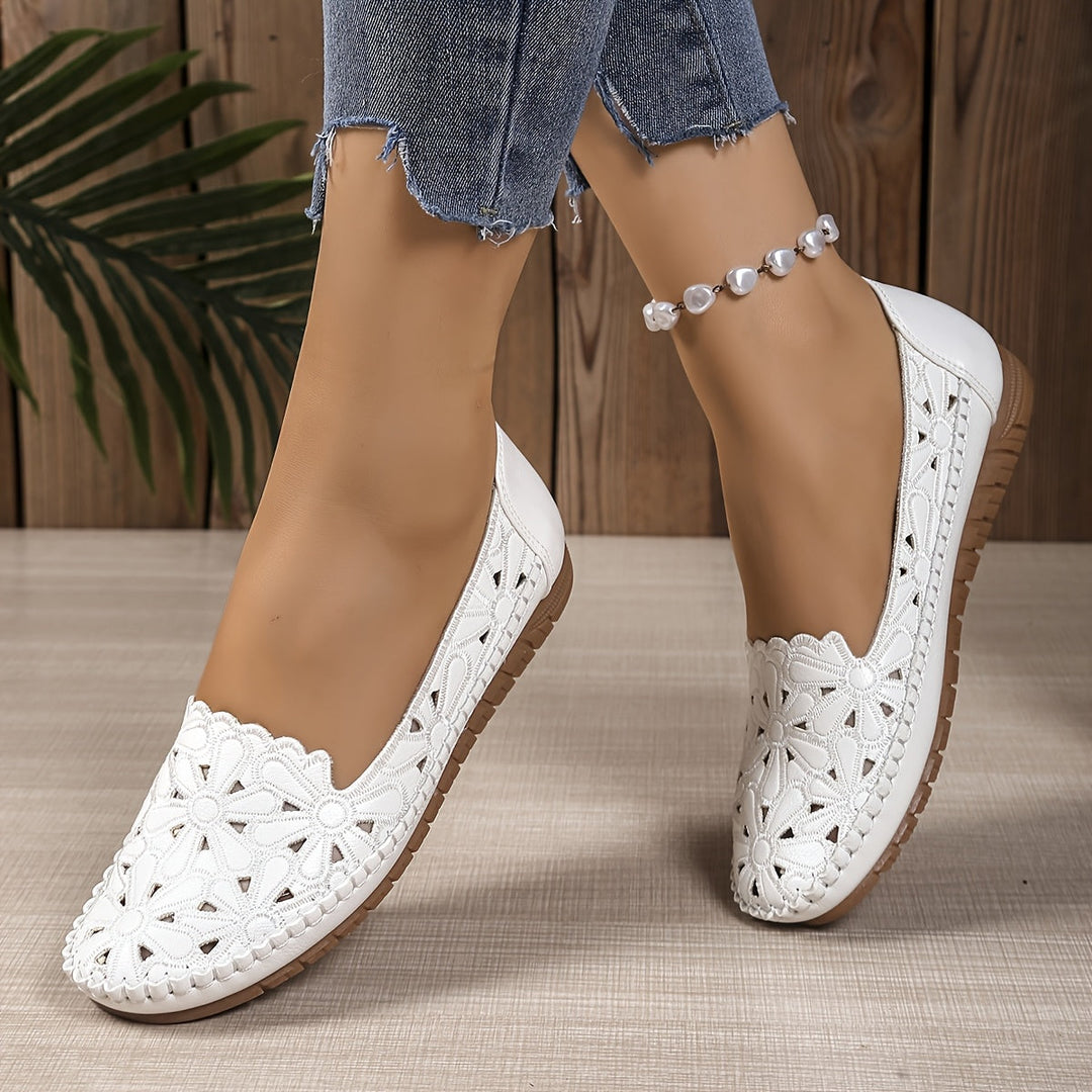 Chantal – Petal-Cut Slip-On Flats