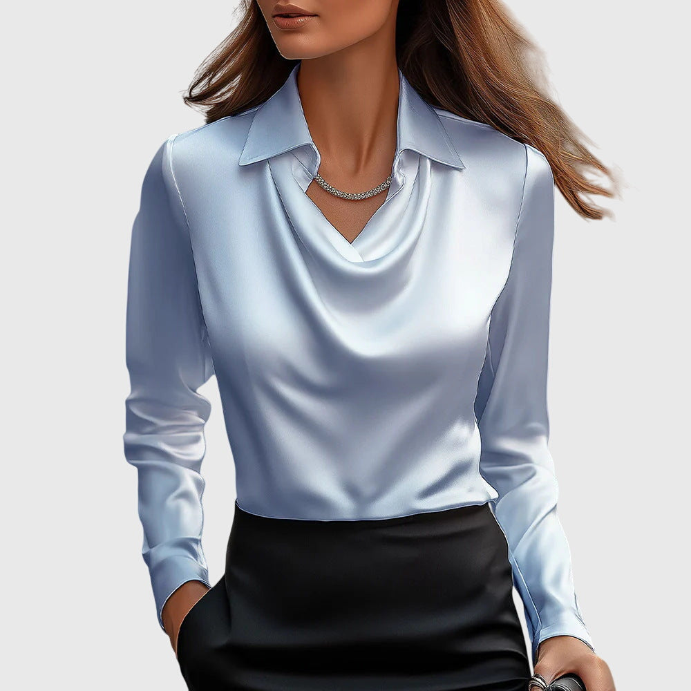 Celeste – Shine-Draped Blouse
