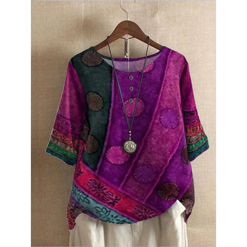 Harper – Artistic Patchwork Everyday Top