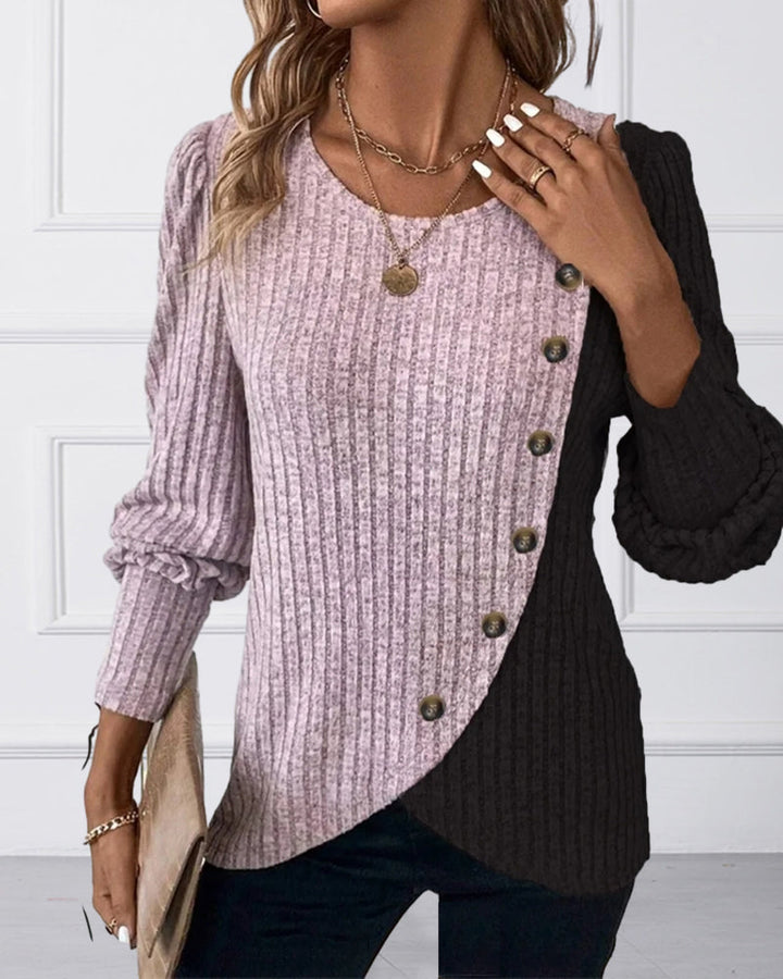 Amelia - The Colour-Block Casual Top