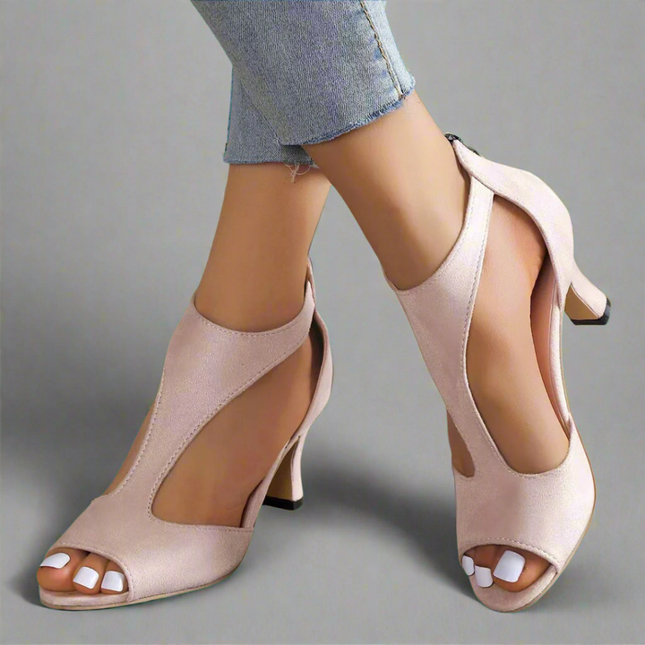 Sienna – Elegant Zip-Up Heeled Sandals