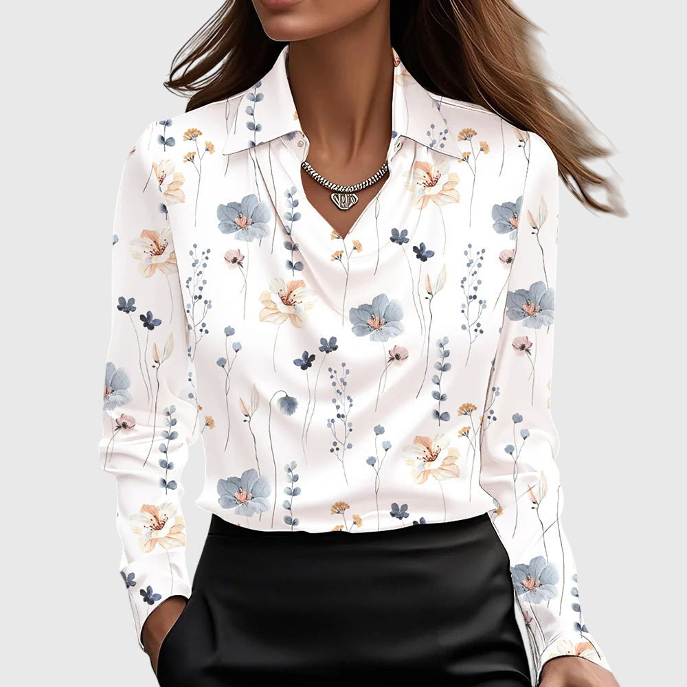 Celeste – Shine-Draped Blouse
