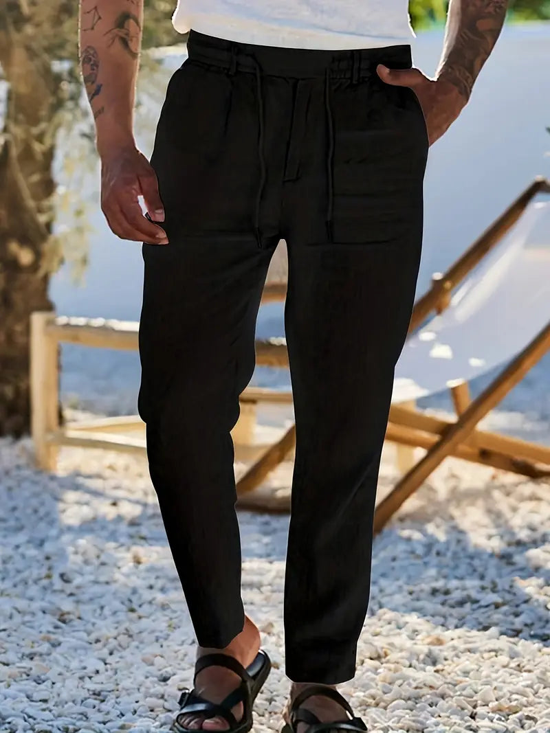 Malcolm – Easygoing Linen Drawstring Pants