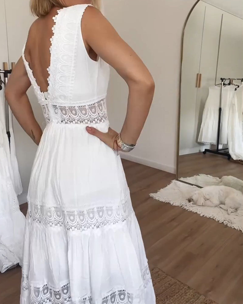 Clara – Lace-Detail Summer Dress