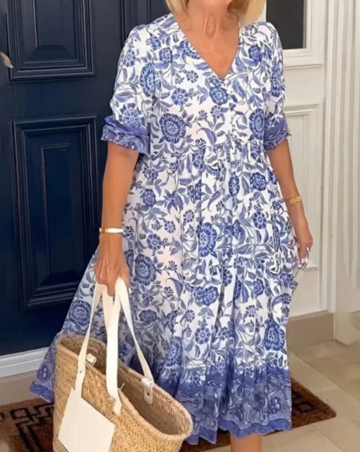 Sophie – Breezy Blue Floral Dress