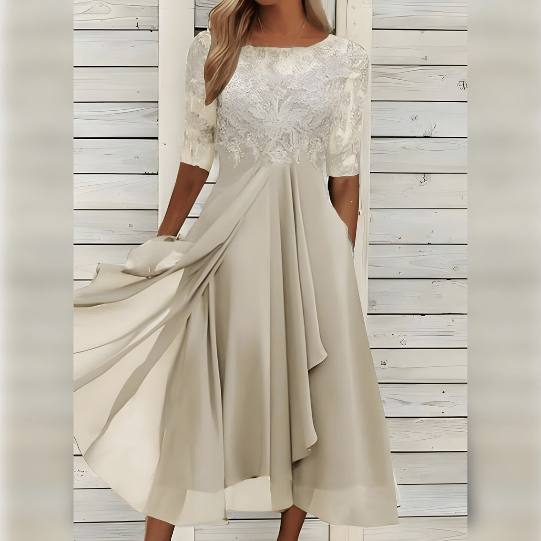 Anna – Lace Detail Elegant Dress
