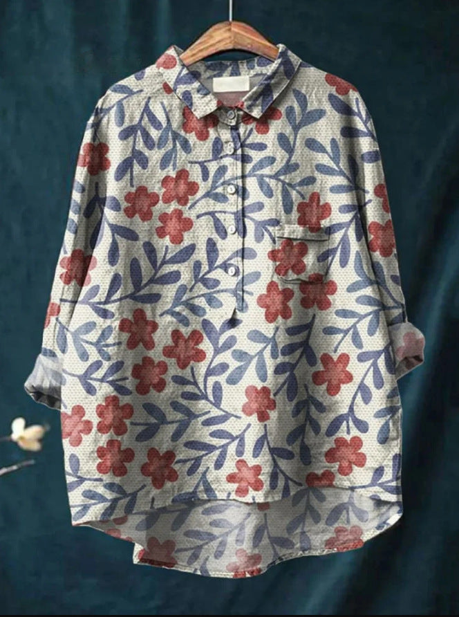 Audrey – Vintage Floral Blouse