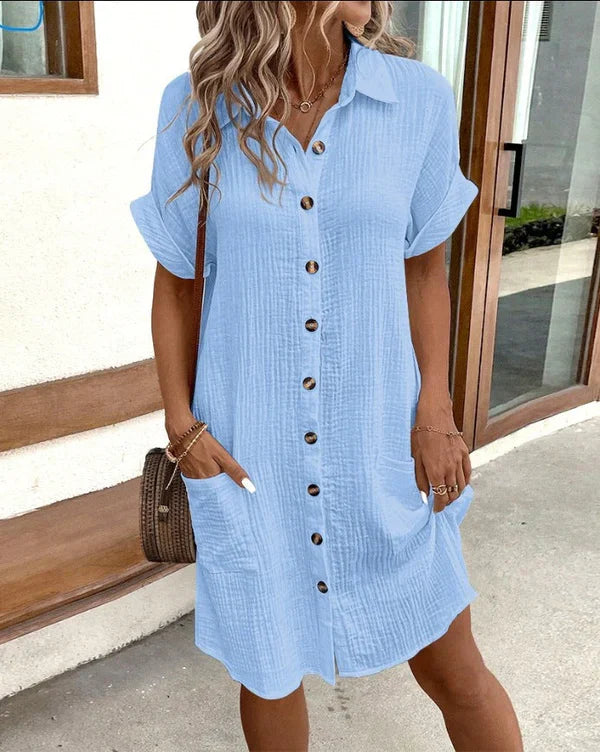 Olive – Shirt Dress with a Spring Touch