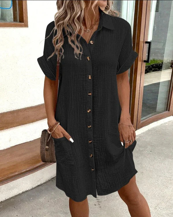 Olive – Shirt Dress with a Spring Touch