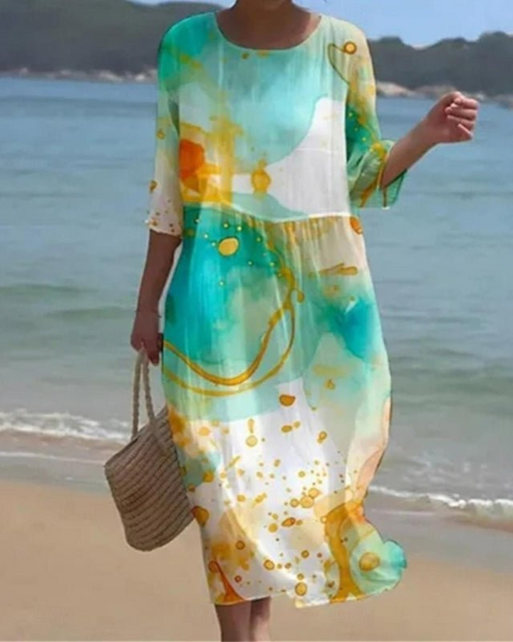 Freya – Seamless Floral Elegance Dress