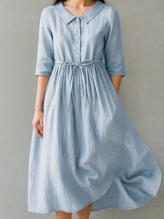 Claire – Vintage Waist-Tie Dress