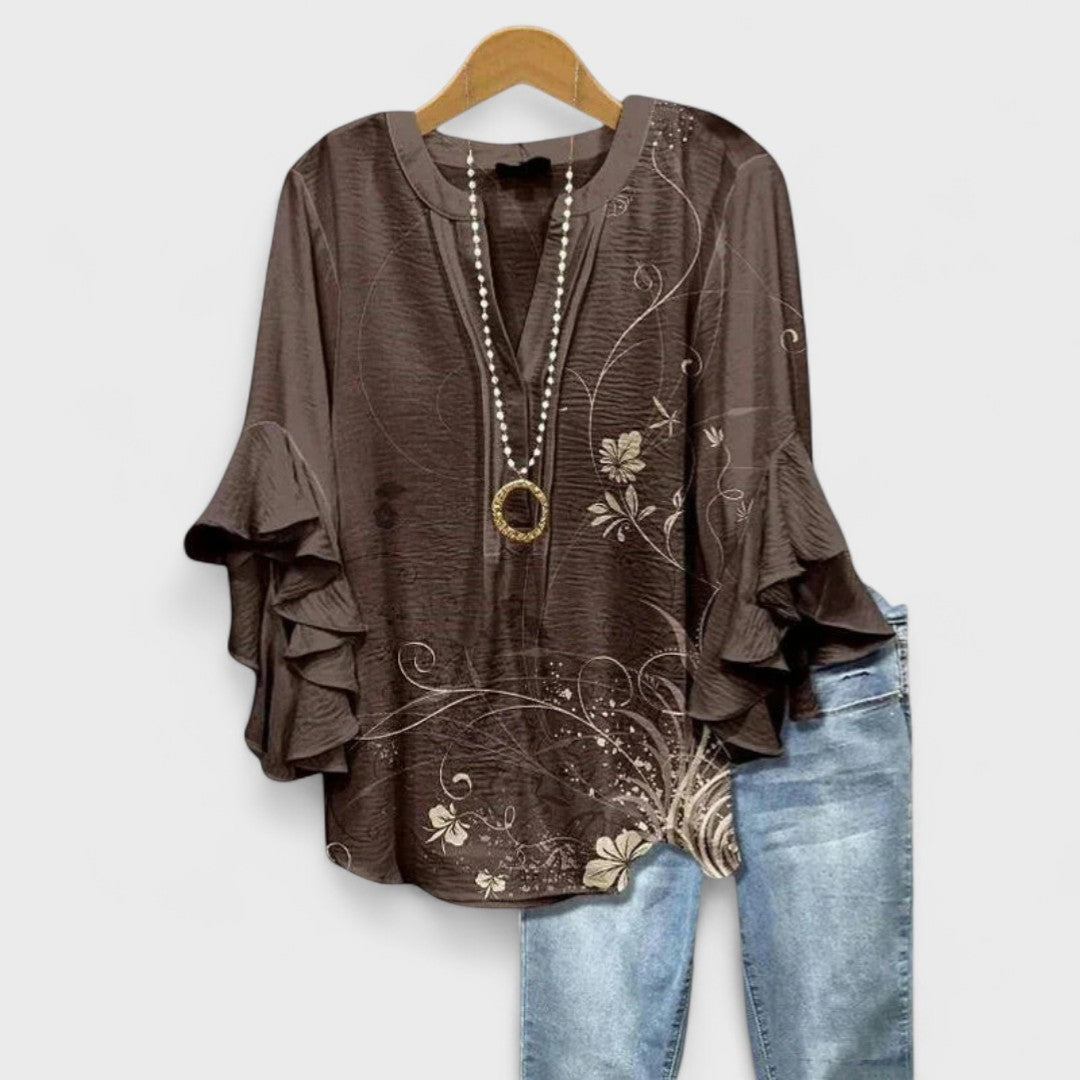 Claire – Bloom Print Blouse