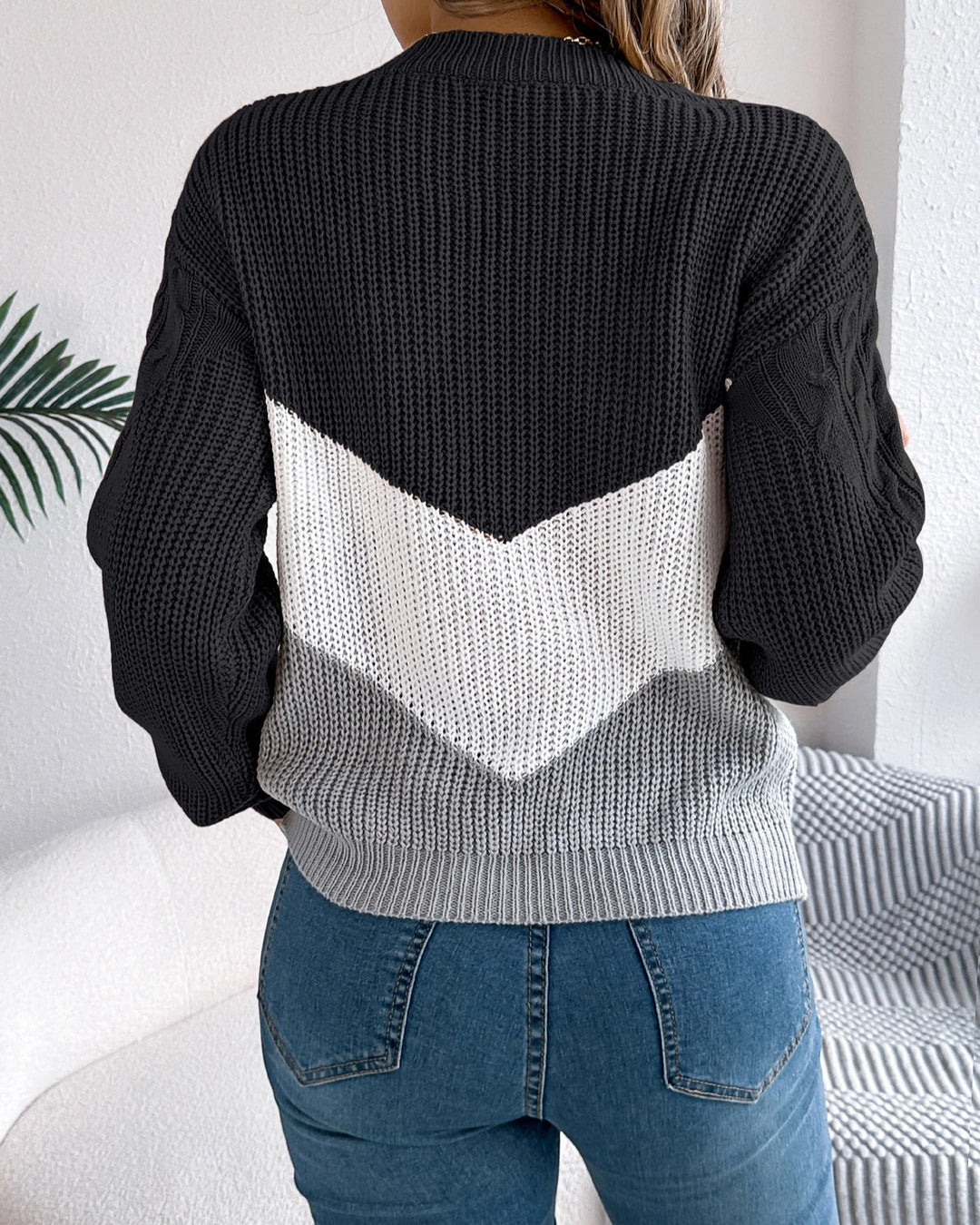 Hazel - The Chevron Knit Sweater