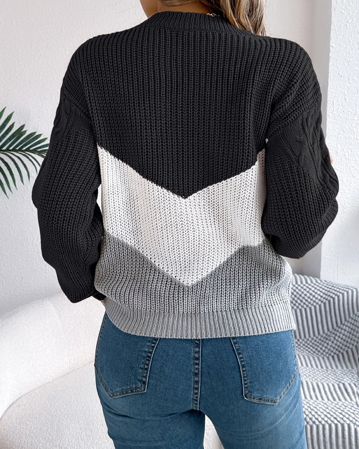 Hazel - The Chevron Knit Sweater