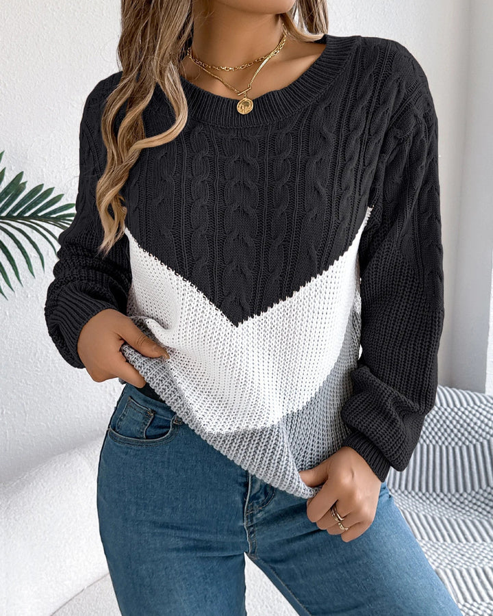 Hazel - The Chevron Knit Sweater