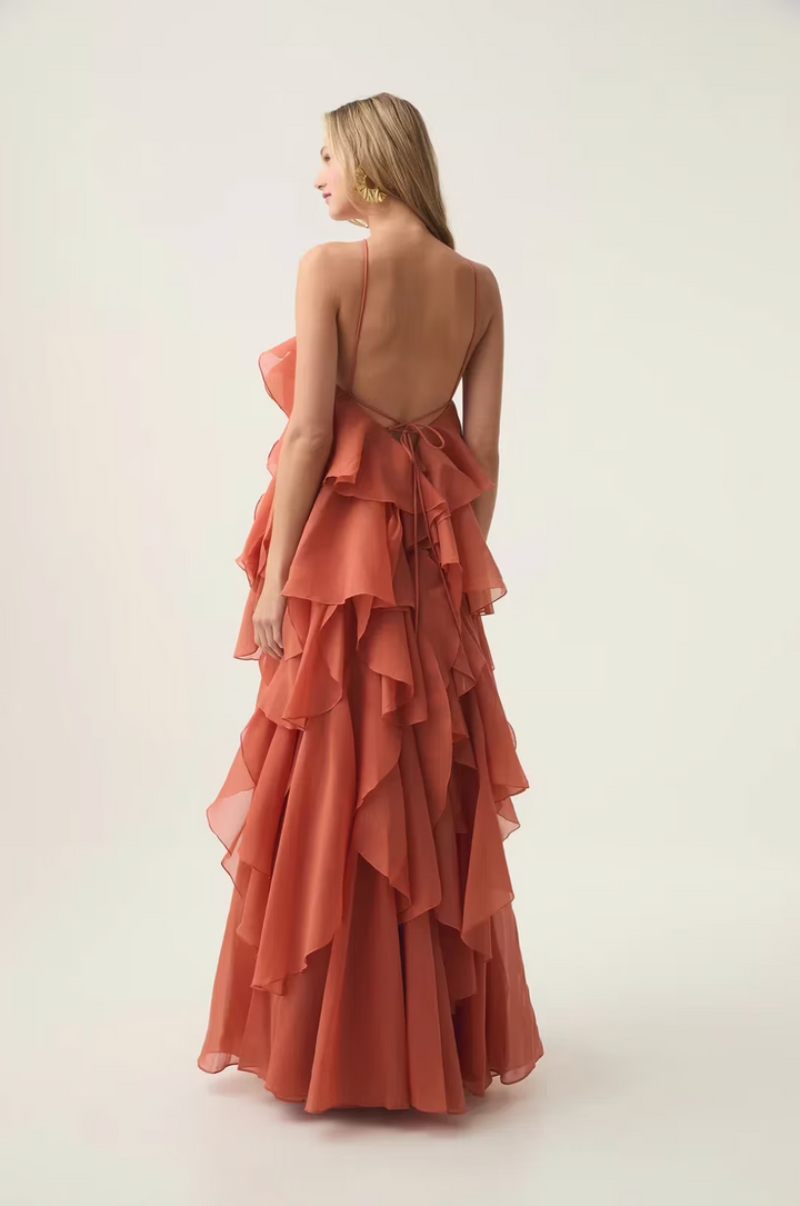 Autumn – Layered Tie-Strap Maxi Dress
