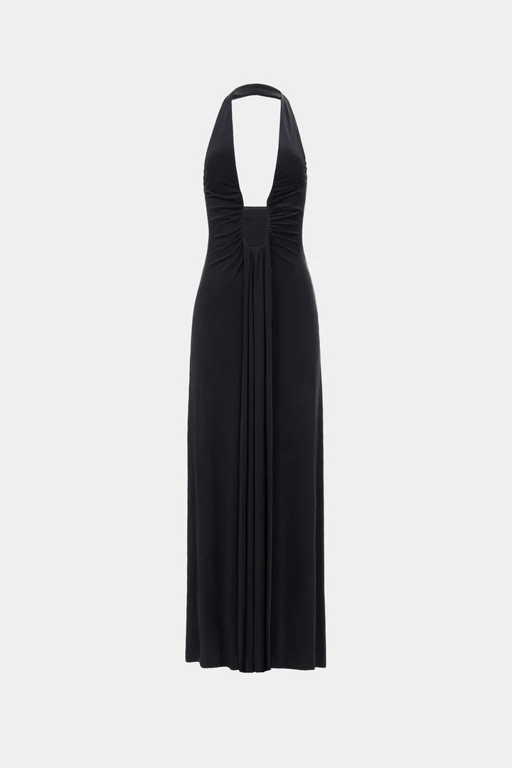 Celeste – Ivory Draped Maxi Dress