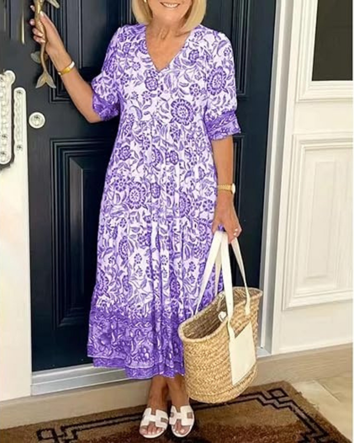 Sophie – Breezy Blue Floral Dress