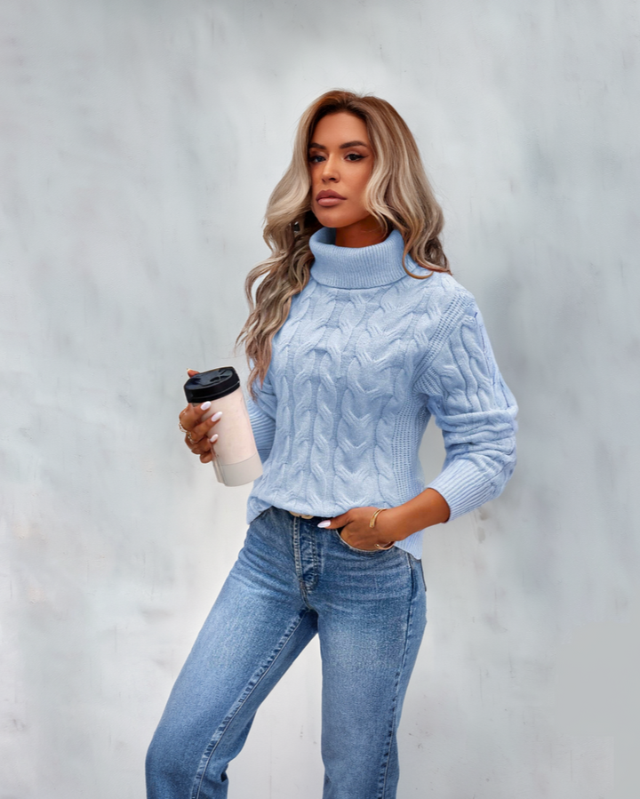 Isabella - Warm Knitted Turtleneck Jumper