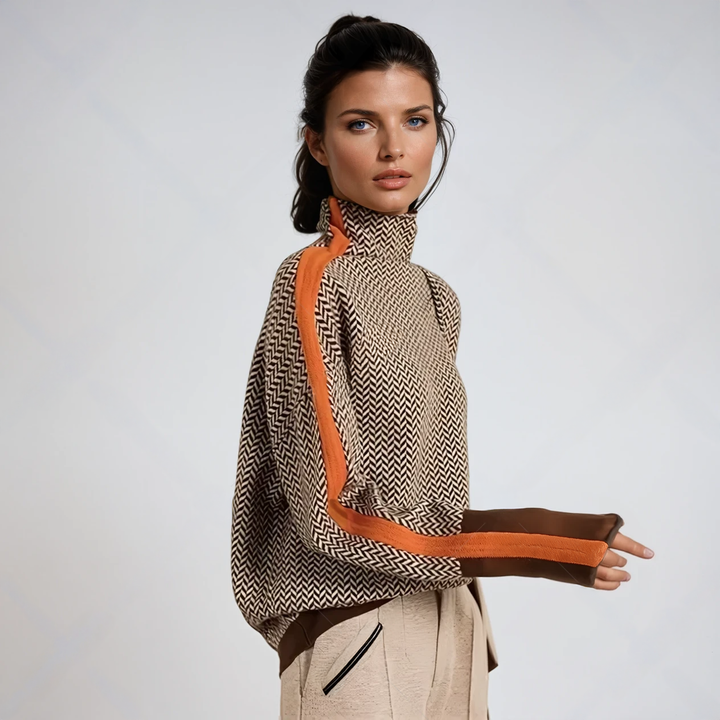 Clara – Striped Turtleneck Sweater