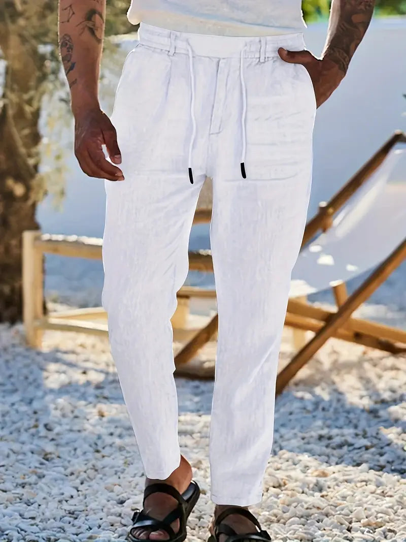 Malcolm – Easygoing Linen Drawstring Pants