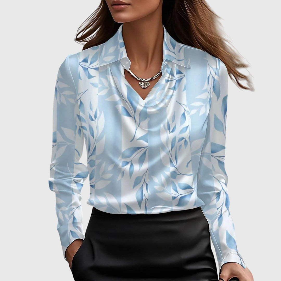 Celeste – Shine-Draped Blouse