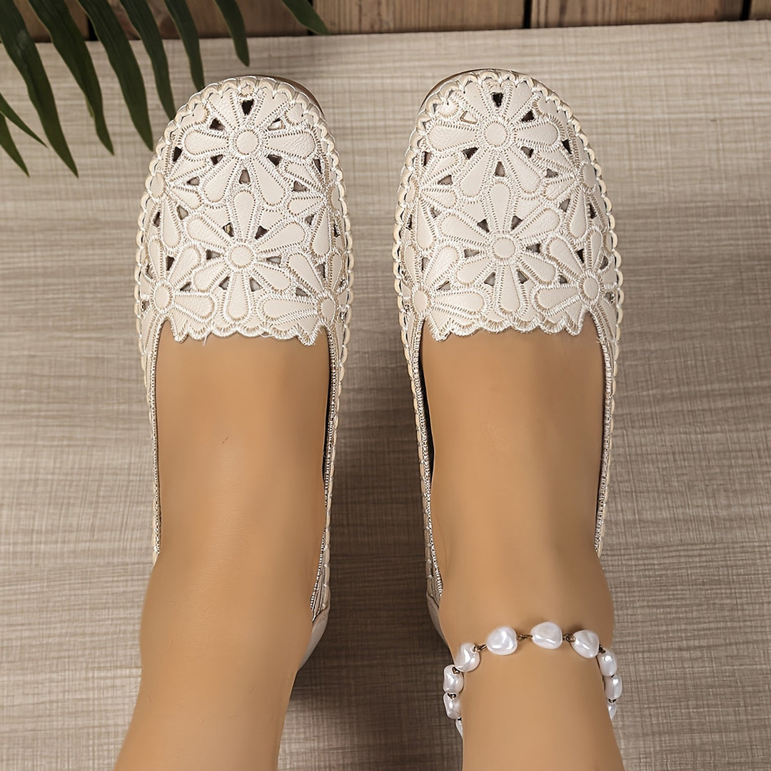 Chantal – Petal-Cut Slip-On Flats