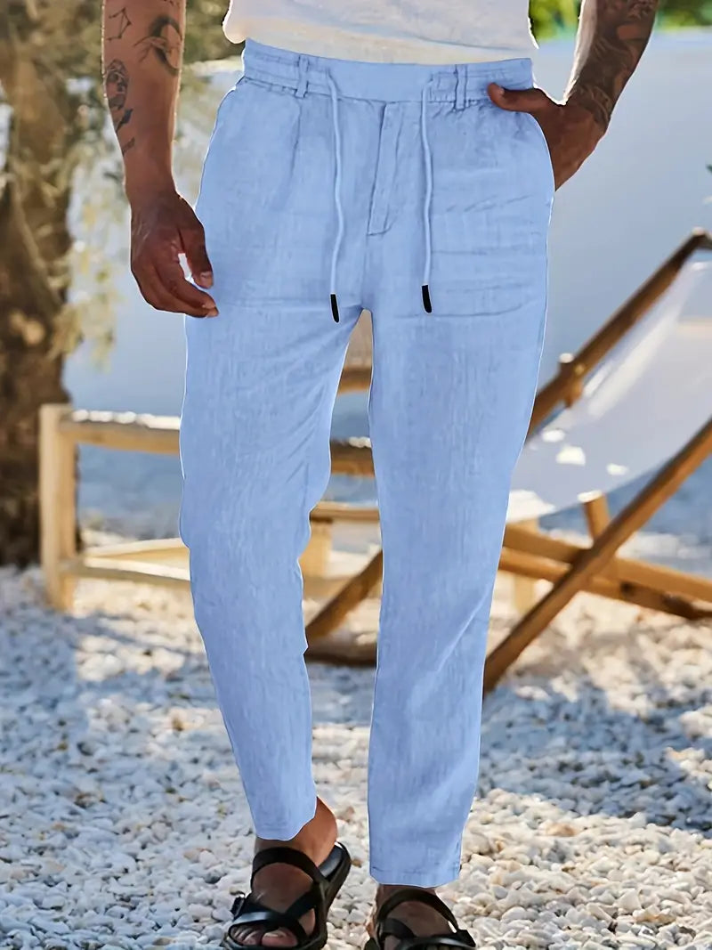 Malcolm – Easygoing Linen Drawstring Pants
