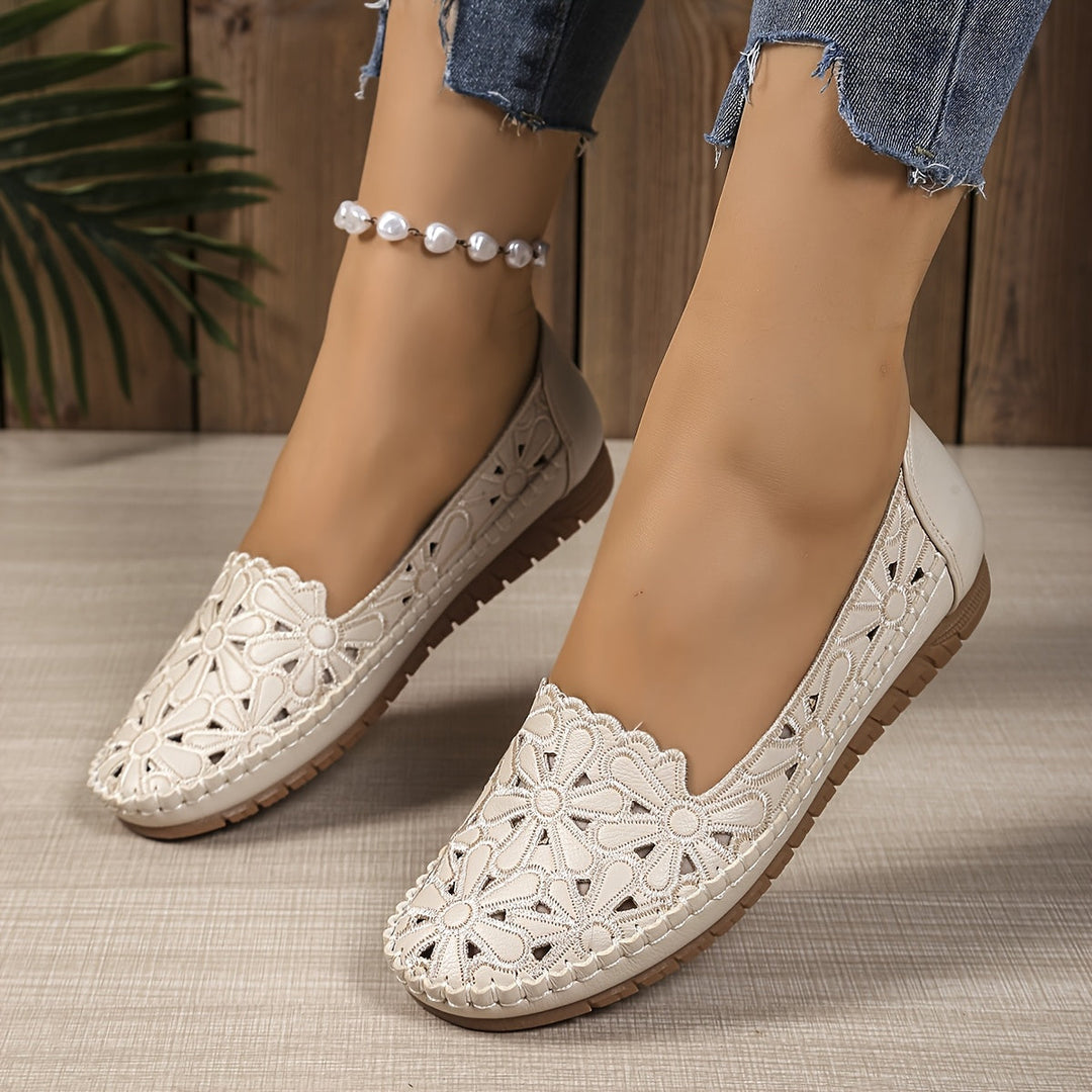 Chantal – Petal-Cut Slip-On Flats