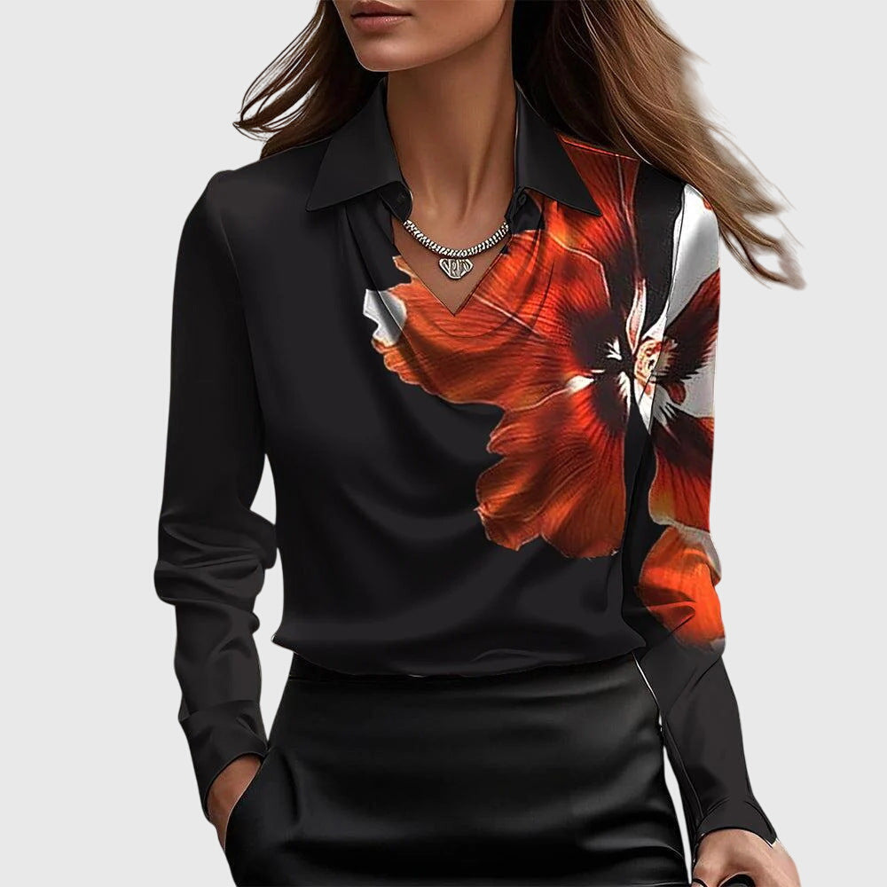 Celeste – Shine-Draped Blouse