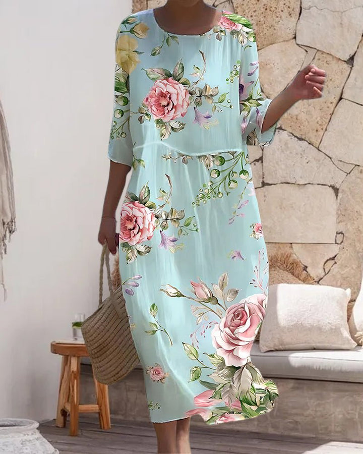Freya – Seamless Floral Elegance Dress
